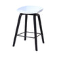 Scandinavia Style Bar-stool Wooden Legs Bucket Seat for Kitchen Bar White Black 1 Piece Clearhalo 'Bar Furniture' 'Bar Stools' 'bar_stools' 'furn' 'furn_bar_stools' 'furniture_bar_stools' 'Kitchen & Dining Furniture' 'kitchen&dining_furn' 'kitchen' 'kitchen_furn' Furniture' 4555484