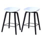 Scandinavia Style Bar-stool Wooden Legs Bucket Seat for Kitchen Bar White Black 2 Piece Set Clearhalo 'Bar Furniture' 'Bar Stools' 'bar_stools' 'furn' 'furn_bar_stools' 'furniture_bar_stools' 'Kitchen & Dining Furniture' 'kitchen&dining_furn' 'kitchen' 'kitchen_furn' Furniture' 4555485