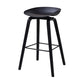 Scandinavia Style Bar-stool Wooden Legs Bucket Seat for Kitchen Bar Black Black 1 Piece Clearhalo 'Bar Furniture' 'Bar Stools' 'bar_stools' 'furn' 'furn_bar_stools' 'furniture_bar_stools' 'Kitchen & Dining Furniture' 'kitchen&dining_furn' 'kitchen' 'kitchen_furn' Furniture' 4555487