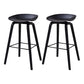 Scandinavia Style Bar-stool Wooden Legs Bucket Seat for Kitchen Bar Black Black 2 Piece Set Clearhalo 'Bar Furniture' 'Bar Stools' 'bar_stools' 'furn' 'furn_bar_stools' 'furniture_bar_stools' 'Kitchen & Dining Furniture' 'kitchen&dining_furn' 'kitchen' 'kitchen_furn' Furniture' 4555488