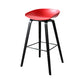 Scandinavia Style Bar-stool Wooden Legs Bucket Seat for Kitchen Bar Red Black 1 Piece Clearhalo 'Bar Furniture' 'Bar Stools' 'bar_stools' 'furn' 'furn_bar_stools' 'furniture_bar_stools' 'Kitchen & Dining Furniture' 'kitchen&dining_furn' 'kitchen' 'kitchen_furn' Furniture' 4555490