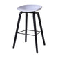 Scandinavia Style Bar-stool Wooden Legs Bucket Seat for Kitchen Bar Light Gray Black 1 Piece Clearhalo 'Bar Furniture' 'Bar Stools' 'bar_stools' 'furn' 'furn_bar_stools' 'furniture_bar_stools' 'Kitchen & Dining Furniture' 'kitchen&dining_furn' 'kitchen' 'kitchen_furn' Furniture' 4555493