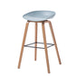Scandinavia Style Bar-stool Wooden Legs Bucket Seat for Kitchen Bar Pewter Natural 1 Piece Clearhalo 'Bar Furniture' 'Bar Stools' 'bar_stools' 'furn' 'furn_bar_stools' 'furniture_bar_stools' 'Kitchen & Dining Furniture' 'kitchen&dining_furn' 'kitchen' 'kitchen_furn' Furniture' 4555496