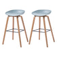 Scandinavia Style Bar-stool Wooden Legs Bucket Seat for Kitchen Bar Pewter Natural 2 Piece Set Clearhalo 'Bar Furniture' 'Bar Stools' 'bar_stools' 'furn' 'furn_bar_stools' 'furniture_bar_stools' 'Kitchen & Dining Furniture' 'kitchen&dining_furn' 'kitchen' 'kitchen_furn' Furniture' 4555497