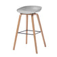 Scandinavia Style Bar-stool Wooden Legs Bucket Seat for Kitchen Bar Light Gray Natural 1 Piece Clearhalo 'Bar Furniture' 'Bar Stools' 'bar_stools' 'furn' 'furn_bar_stools' 'furniture_bar_stools' 'Kitchen & Dining Furniture' 'kitchen&dining_furn' 'kitchen' 'kitchen_furn' Furniture' 4555499