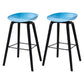 Scandinavia Style Bar-stool Wooden Legs Bucket Seat for Kitchen Bar Sky Blue Black 2 Piece Set Clearhalo 'Bar Furniture' 'Bar Stools' 'bar_stools' 'furn' 'furn_bar_stools' 'furniture_bar_stools' 'Kitchen & Dining Furniture' 'kitchen&dining_furn' 'kitchen' 'kitchen_furn' Furniture' 4555503