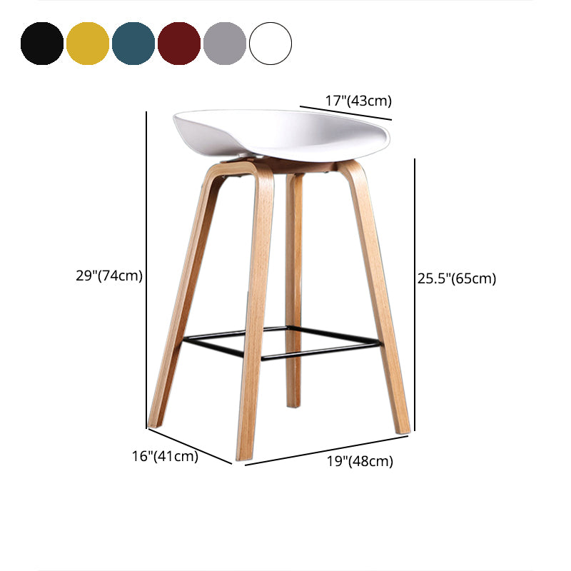Modern Style Solid Wood Bar Stool with Footrest Low Back Stylish Bar Stool Clearhalo 'Bar Furniture' 'Bar Stools' 'bar_stools' 'furn' 'furn_bar_stools' 'furniture_bar_stools' 'Kitchen & Dining Furniture' 'kitchen&dining_furn' 'kitchen' 'kitchen_furn' Furniture' 4555520