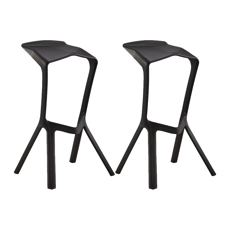 Scandinavia Style Bar-stool PP Legs Saddle Seat Stool for Kitchen Bar Black 2 Piece Set Clearhalo 'Bar Furniture' 'Bar Stools' 'bar_stools' 'furn' 'furn_bar_stools' 'furniture_bar_stools' 'Kitchen & Dining Furniture' 'kitchen&dining_furn' 'kitchen' 'kitchen_furn' Furniture' 4555527