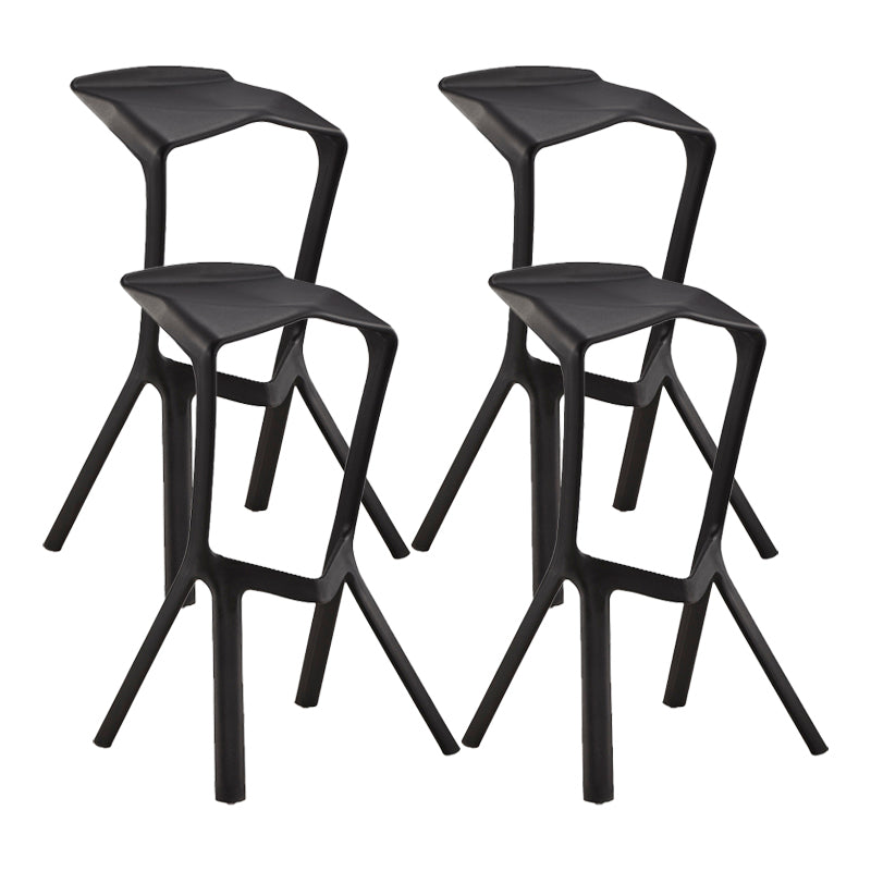 Scandinavia Style Bar-stool PP Legs Saddle Seat Stool for Kitchen Bar Black 4 Piece Set Clearhalo 'Bar Furniture' 'Bar Stools' 'bar_stools' 'furn' 'furn_bar_stools' 'furniture_bar_stools' 'Kitchen & Dining Furniture' 'kitchen&dining_furn' 'kitchen' 'kitchen_furn' Furniture' 4555528