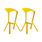 Scandinavia Style Bar-stool PP Legs Saddle Seat Stool for Kitchen Bar Yellow 2 Piece Set Clearhalo 'Bar Furniture' 'Bar Stools' 'bar_stools' 'furn' 'furn_bar_stools' 'furniture_bar_stools' 'Kitchen & Dining Furniture' 'kitchen&dining_furn' 'kitchen' 'kitchen_furn' Furniture' 4555530