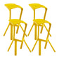 Scandinavia Style Bar-stool PP Legs Saddle Seat Stool for Kitchen Bar Yellow 4 Piece Set Clearhalo 'Bar Furniture' 'Bar Stools' 'bar_stools' 'furn' 'furn_bar_stools' 'furniture_bar_stools' 'Kitchen & Dining Furniture' 'kitchen&dining_furn' 'kitchen' 'kitchen_furn' Furniture' 4555532
