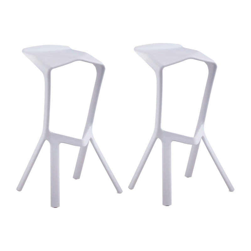 Scandinavia Style Bar-stool PP Legs Saddle Seat Stool for Kitchen Bar White 2 Piece Set Clearhalo 'Bar Furniture' 'Bar Stools' 'bar_stools' 'furn' 'furn_bar_stools' 'furniture_bar_stools' 'Kitchen & Dining Furniture' 'kitchen&dining_furn' 'kitchen' 'kitchen_furn' Furniture' 4555534