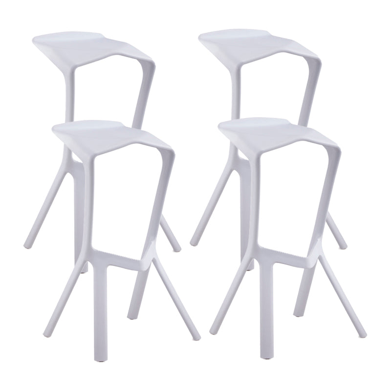 Scandinavia Style Bar-stool PP Legs Saddle Seat Stool for Kitchen Bar White 4 Piece Set Clearhalo 'Bar Furniture' 'Bar Stools' 'bar_stools' 'furn' 'furn_bar_stools' 'furniture_bar_stools' 'Kitchen & Dining Furniture' 'kitchen&dining_furn' 'kitchen' 'kitchen_furn' Furniture' 4555536