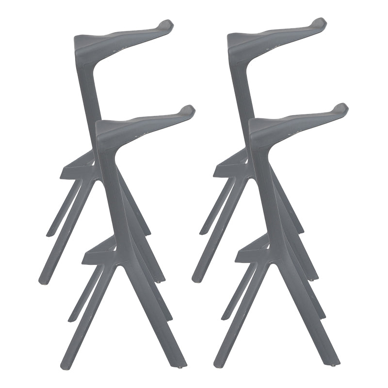 Scandinavia Style Bar-stool PP Legs Saddle Seat Stool for Kitchen Bar Grey 4 Piece Set Clearhalo 'Bar Furniture' 'Bar Stools' 'bar_stools' 'furn' 'furn_bar_stools' 'furniture_bar_stools' 'Kitchen & Dining Furniture' 'kitchen&dining_furn' 'kitchen' 'kitchen_furn' Furniture' 4555540