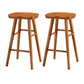 Modern Style Solid Wood Bar Stool with Footrest and Saddle Seat Indoor Bar Stool Distressed Wood 2 Piece Set Counter Stool(26"H) Clearhalo 'Bar Furniture' 'Bar Stools' 'bar_stools' 'furn' 'furn_bar_stools' 'furniture_bar_stools' 'Kitchen & Dining Furniture' 'kitchen&dining_furn' 'kitchen' 'kitchen_furn' Furniture' 4555558
