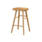 Modern Style Solid Wood Bar Stool with Footrest and Saddle Seat Indoor Bar Stool Wood 1 Piece Counter Stool(26"H) Clearhalo 'Bar Furniture' 'Bar Stools' 'bar_stools' 'furn' 'furn_bar_stools' 'furniture_bar_stools' 'Kitchen & Dining Furniture' 'kitchen&dining_furn' 'kitchen' 'kitchen_furn' Furniture' 4555563