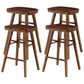 Modern Style Solid Wood Bar Stool with Footrest and Saddle Seat Indoor Bar Stool Walnut 4 Piece Set Counter Stool(26"H) Clearhalo 'Bar Furniture' 'Bar Stools' 'bar_stools' 'furn' 'furn_bar_stools' 'furniture_bar_stools' 'Kitchen & Dining Furniture' 'kitchen&dining_furn' 'kitchen' 'kitchen_furn' Furniture' 4555568