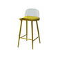 Industrial Style Bar-stool PP Seat Stool with Iron Legs for Kitchen Bar Beige-Clear 1 Piece Clearhalo 'Bar Furniture' 'Bar Stools' 'bar_stools' 'furn' 'furn_bar_stools' 'furniture_bar_stools' 'Kitchen & Dining Furniture' 'kitchen&dining_furn' 'kitchen' 'kitchen_furn' Furniture' 4555582