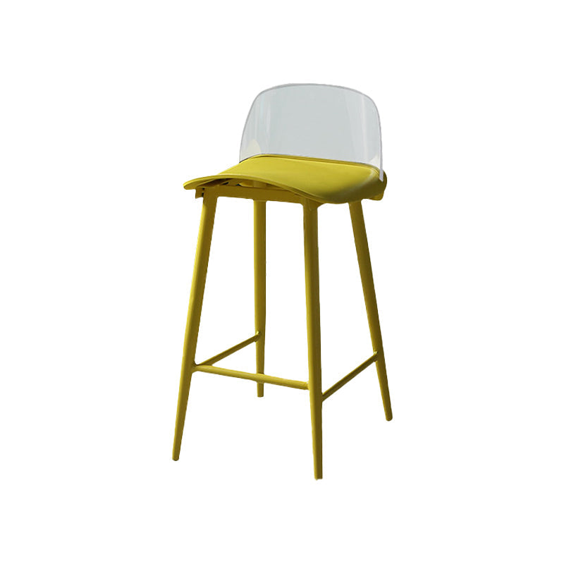 Industrial Style Bar-stool PP Seat Stool with Iron Legs for Kitchen Bar Beige-Clear 1 Piece Clearhalo 'Bar Furniture' 'Bar Stools' 'bar_stools' 'furn' 'furn_bar_stools' 'furniture_bar_stools' 'Kitchen & Dining Furniture' 'kitchen&dining_furn' 'kitchen' 'kitchen_furn' Furniture' 4555582