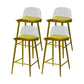 Industrial Style Bar-stool PP Seat Stool with Iron Legs for Kitchen Bar Beige-Clear 4 Piece Set Clearhalo 'Bar Furniture' 'Bar Stools' 'bar_stools' 'furn' 'furn_bar_stools' 'furniture_bar_stools' 'Kitchen & Dining Furniture' 'kitchen&dining_furn' 'kitchen' 'kitchen_furn' Furniture' 4555585