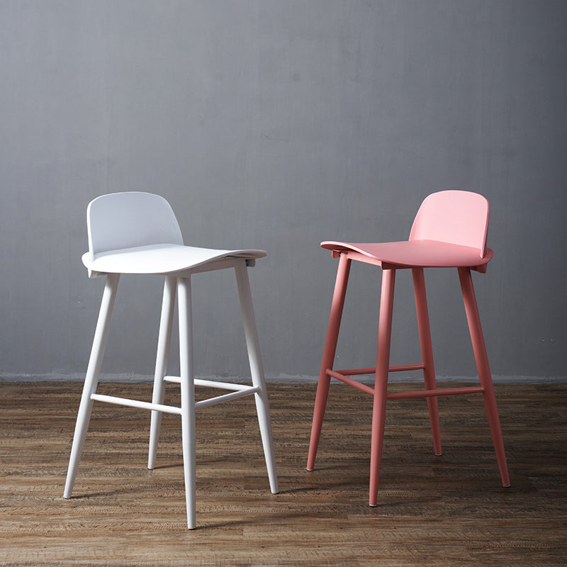 Industrial Style Bar-stool PP Seat Stool with Iron Legs for Kitchen Bar Clearhalo 'Bar Furniture' 'Bar Stools' 'bar_stools' 'furn' 'furn_bar_stools' 'furniture_bar_stools' 'Kitchen & Dining Furniture' 'kitchen&dining_furn' 'kitchen' 'kitchen_furn' Furniture' 4555586