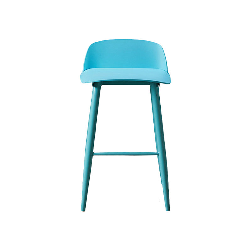 Industrial Style Bar-stool PP Seat Stool with Iron Legs for Kitchen Bar Blue 1 Piece Clearhalo 'Bar Furniture' 'Bar Stools' 'bar_stools' 'furn' 'furn_bar_stools' 'furniture_bar_stools' 'Kitchen & Dining Furniture' 'kitchen&dining_furn' 'kitchen' 'kitchen_furn' Furniture' 4555588