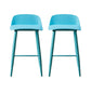 Industrial Style Bar-stool PP Seat Stool with Iron Legs for Kitchen Bar Blue 2 Piece Set Clearhalo 'Bar Furniture' 'Bar Stools' 'bar_stools' 'furn' 'furn_bar_stools' 'furniture_bar_stools' 'Kitchen & Dining Furniture' 'kitchen&dining_furn' 'kitchen' 'kitchen_furn' Furniture' 4555590
