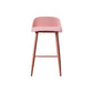 Industrial Style Bar-stool PP Seat Stool with Iron Legs for Kitchen Bar Pink 1 Piece Clearhalo 'Bar Furniture' 'Bar Stools' 'bar_stools' 'furn' 'furn_bar_stools' 'furniture_bar_stools' 'Kitchen & Dining Furniture' 'kitchen&dining_furn' 'kitchen' 'kitchen_furn' Furniture' 4555593