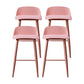 Industrial Style Bar-stool PP Seat Stool with Iron Legs for Kitchen Bar Pink 4 Piece Set Clearhalo 'Bar Furniture' 'Bar Stools' 'bar_stools' 'furn' 'furn_bar_stools' 'furniture_bar_stools' 'Kitchen & Dining Furniture' 'kitchen&dining_furn' 'kitchen' 'kitchen_furn' Furniture' 4555597