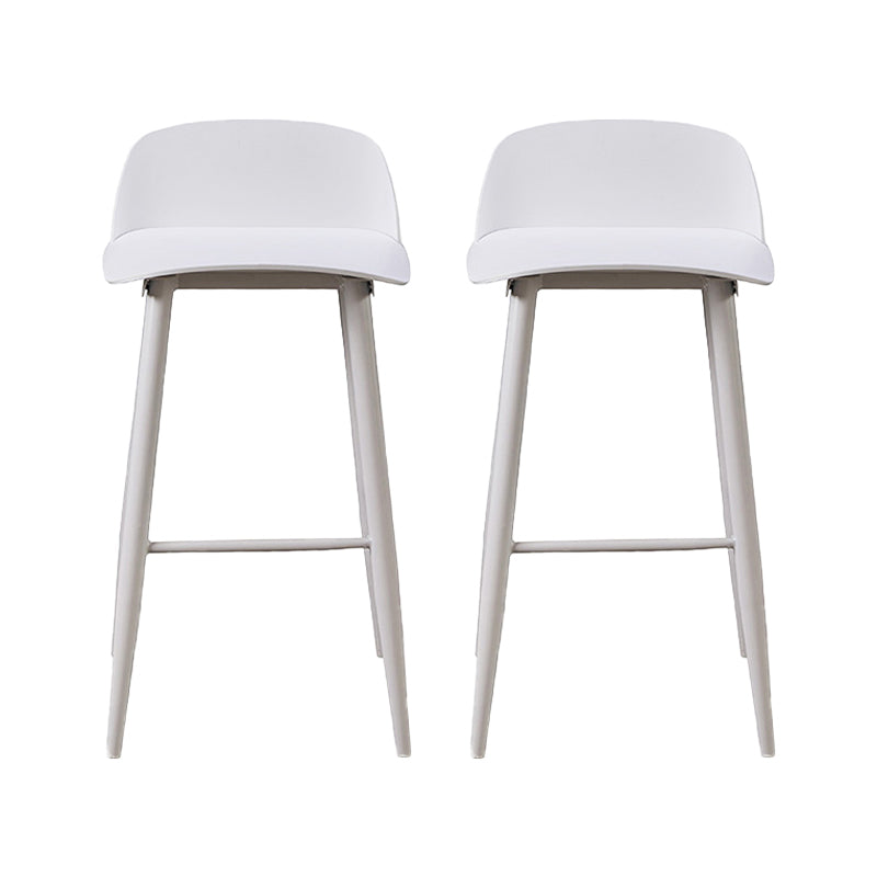 Industrial Style Bar-stool PP Seat Stool with Iron Legs for Kitchen Bar White 2 Piece Set Clearhalo 'Bar Furniture' 'Bar Stools' 'bar_stools' 'furn' 'furn_bar_stools' 'furniture_bar_stools' 'Kitchen & Dining Furniture' 'kitchen&dining_furn' 'kitchen' 'kitchen_furn' Furniture' 4555600