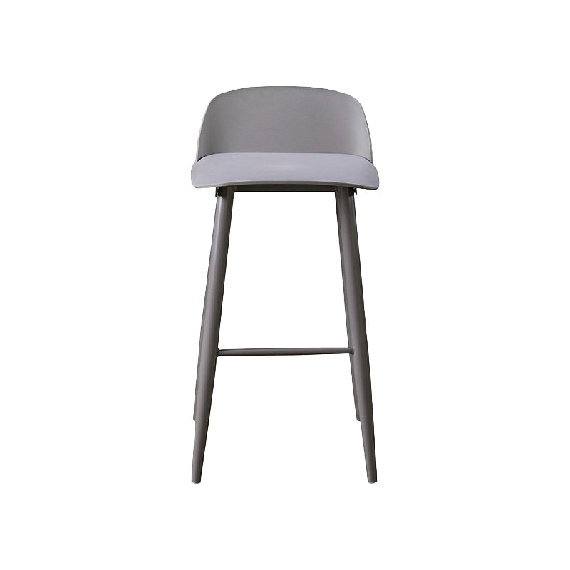 Industrial Style Bar-stool PP Seat Stool with Iron Legs for Kitchen Bar Grey 1 Piece Clearhalo 'Bar Furniture' 'Bar Stools' 'bar_stools' 'furn' 'furn_bar_stools' 'furniture_bar_stools' 'Kitchen & Dining Furniture' 'kitchen&dining_furn' 'kitchen' 'kitchen_furn' Furniture' 4555605