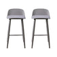 Industrial Style Bar-stool PP Seat Stool with Iron Legs for Kitchen Bar Grey 2 Piece Set Clearhalo 'Bar Furniture' 'Bar Stools' 'bar_stools' 'furn' 'furn_bar_stools' 'furniture_bar_stools' 'Kitchen & Dining Furniture' 'kitchen&dining_furn' 'kitchen' 'kitchen_furn' Furniture' 4555606
