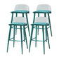 Industrial Style Bar-stool PP Seat Stool with Iron Legs for Kitchen Bar Blue-Clear 4 Piece Set Clearhalo 'Bar Furniture' 'Bar Stools' 'bar_stools' 'furn' 'furn_bar_stools' 'furniture_bar_stools' 'Kitchen & Dining Furniture' 'kitchen&dining_furn' 'kitchen' 'kitchen_furn' Furniture' 4555610