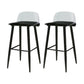 Industrial Style Bar-stool PP Seat Stool with Iron Legs for Kitchen Bar Black Clear 2 Piece Set Clearhalo 'Bar Furniture' 'Bar Stools' 'bar_stools' 'furn' 'furn_bar_stools' 'furniture_bar_stools' 'Kitchen & Dining Furniture' 'kitchen&dining_furn' 'kitchen' 'kitchen_furn' Furniture' 4555612