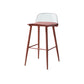 Industrial Style Bar-stool PP Seat Stool with Iron Legs for Kitchen Bar Red Clear 1 Piece Clearhalo 'Bar Furniture' 'Bar Stools' 'bar_stools' 'furn' 'furn_bar_stools' 'furniture_bar_stools' 'Kitchen & Dining Furniture' 'kitchen&dining_furn' 'kitchen' 'kitchen_furn' Furniture' 4555614