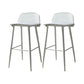 Industrial Style Bar-stool PP Seat Stool with Iron Legs for Kitchen Bar White-Clear 2 Piece Set Clearhalo 'Bar Furniture' 'Bar Stools' 'bar_stools' 'furn' 'furn_bar_stools' 'furniture_bar_stools' 'Kitchen & Dining Furniture' 'kitchen&dining_furn' 'kitchen' 'kitchen_furn' Furniture' 4555618