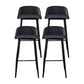 Industrial Style Bar-stool PP Seat Stool with Iron Legs for Kitchen Bar Black 4 Piece Set Clearhalo 'Bar Furniture' 'Bar Stools' 'bar_stools' 'furn' 'furn_bar_stools' 'furniture_bar_stools' 'Kitchen & Dining Furniture' 'kitchen&dining_furn' 'kitchen' 'kitchen_furn' Furniture' 4555622
