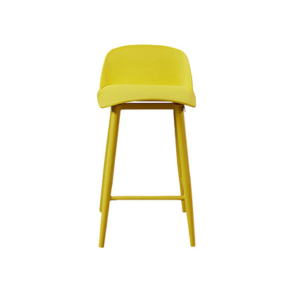Industrial Style Bar-stool PP Seat Stool with Iron Legs for Kitchen Bar Yellow 1 Piece Clearhalo 'Bar Furniture' 'Bar Stools' 'bar_stools' 'furn' 'furn_bar_stools' 'furniture_bar_stools' 'Kitchen & Dining Furniture' 'kitchen&dining_furn' 'kitchen' 'kitchen_furn' Furniture' 4555623