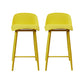 Industrial Style Bar-stool PP Seat Stool with Iron Legs for Kitchen Bar Yellow 2 Piece Set Clearhalo 'Bar Furniture' 'Bar Stools' 'bar_stools' 'furn' 'furn_bar_stools' 'furniture_bar_stools' 'Kitchen & Dining Furniture' 'kitchen&dining_furn' 'kitchen' 'kitchen_furn' Furniture' 4555624