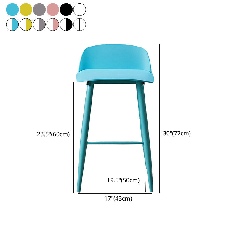 Industrial Style Bar-stool PP Seat Stool with Iron Legs for Kitchen Bar Clearhalo 'Bar Furniture' 'Bar Stools' 'bar_stools' 'furn' 'furn_bar_stools' 'furniture_bar_stools' 'Kitchen & Dining Furniture' 'kitchen&dining_furn' 'kitchen' 'kitchen_furn' Furniture' 4555627
