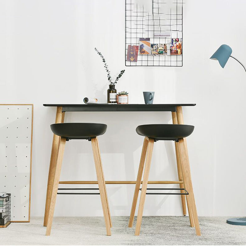 Modern Style Solid Wood Bar Stool with Footrest and Acrylic Low Back Bar Stool Clearhalo 'Bar Furniture' 'Bar Stools' 'bar_stools' 'furn' 'furn_bar_stools' 'furniture_bar_stools' 'Kitchen & Dining Furniture' 'kitchen&dining_furn' 'kitchen' 'kitchen_furn' Furniture' 4555631