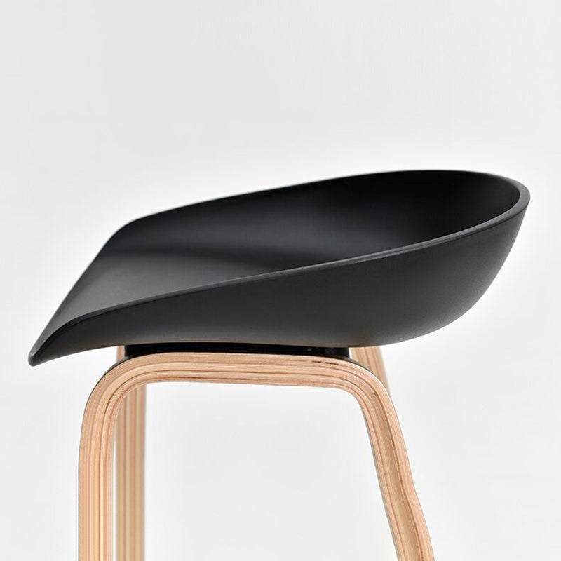 Modern Style Solid Wood Bar Stool with Footrest and Acrylic Low Back Bar Stool Clearhalo 'Bar Furniture' 'Bar Stools' 'bar_stools' 'furn' 'furn_bar_stools' 'furniture_bar_stools' 'Kitchen & Dining Furniture' 'kitchen&dining_furn' 'kitchen' 'kitchen_furn' Furniture' 4555638