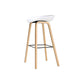 Modern Style Solid Wood Bar Stool with Footrest and Acrylic Low Back Bar Stool White 1 Piece Clearhalo 'Bar Furniture' 'Bar Stools' 'bar_stools' 'furn' 'furn_bar_stools' 'furniture_bar_stools' 'Kitchen & Dining Furniture' 'kitchen&dining_furn' 'kitchen' 'kitchen_furn' Furniture' 4555640
