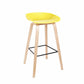 Modern Style Solid Wood Bar Stool with Footrest Low Back Bistro Bar Stool 30 Inches Yellow 1 Piece Clearhalo 'Bar Furniture' 'Bar Stools' 'bar_stools' 'furn' 'furn_bar_stools' 'furniture_bar_stools' 'Kitchen & Dining Furniture' 'kitchen&dining_furn' 'kitchen' 'kitchen_furn' Furniture' 4555650