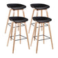 Modern Style Solid Wood Bar Stool with Footrest Low Back Bistro Bar Stool 30 Inches Black 4 Piece Set Clearhalo 'Bar Furniture' 'Bar Stools' 'bar_stools' 'furn' 'furn_bar_stools' 'furniture_bar_stools' 'Kitchen & Dining Furniture' 'kitchen&dining_furn' 'kitchen' 'kitchen_furn' Furniture' 4555660