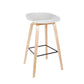 Modern Style Solid Wood Bar Stool with Footrest Low Back Bistro Bar Stool 30 Inches White 1 Piece Clearhalo 'Bar Furniture' 'Bar Stools' 'bar_stools' 'furn' 'furn_bar_stools' 'furniture_bar_stools' 'Kitchen & Dining Furniture' 'kitchen&dining_furn' 'kitchen' 'kitchen_furn' Furniture' 4555668