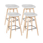 Modern Style Solid Wood Bar Stool with Footrest Low Back Bistro Bar Stool 30 Inches White 4 Piece Set Clearhalo 'Bar Furniture' 'Bar Stools' 'bar_stools' 'furn' 'furn_bar_stools' 'furniture_bar_stools' 'Kitchen & Dining Furniture' 'kitchen&dining_furn' 'kitchen' 'kitchen_furn' Furniture' 4555670