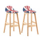 Contemporary Leather Solid Wood Barstools Indoor Bar Stool with Low Back Red-White-Blue 2 Piece Set Clearhalo 'Bar Furniture' 'Bar Stools' 'bar_stools' 'furn' 'furn_bar_stools' 'furniture_bar_stools' 'Kitchen & Dining Furniture' 'kitchen&dining_furn' 'kitchen' 'kitchen_furn' Furniture' 4555761