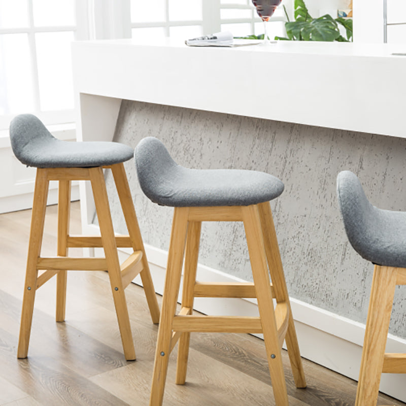 Contemporary Leather Solid Wood Barstools Indoor Bar Stool with Low Back Clearhalo 'Bar Furniture' 'Bar Stools' 'bar_stools' 'furn' 'furn_bar_stools' 'furniture_bar_stools' 'Kitchen & Dining Furniture' 'kitchen&dining_furn' 'kitchen' 'kitchen_furn' Furniture' 4555763