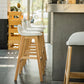 Contemporary Leather Solid Wood Barstools Indoor Bar Stool with Low Back Clearhalo 'Bar Furniture' 'Bar Stools' 'bar_stools' 'furn' 'furn_bar_stools' 'furniture_bar_stools' 'Kitchen & Dining Furniture' 'kitchen&dining_furn' 'kitchen' 'kitchen_furn' Furniture' 4555765